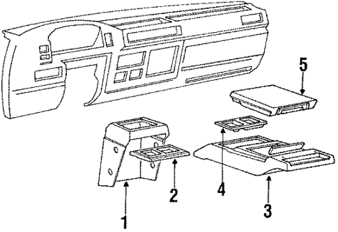 Front Console for 1987 Mitsubishi Van #0