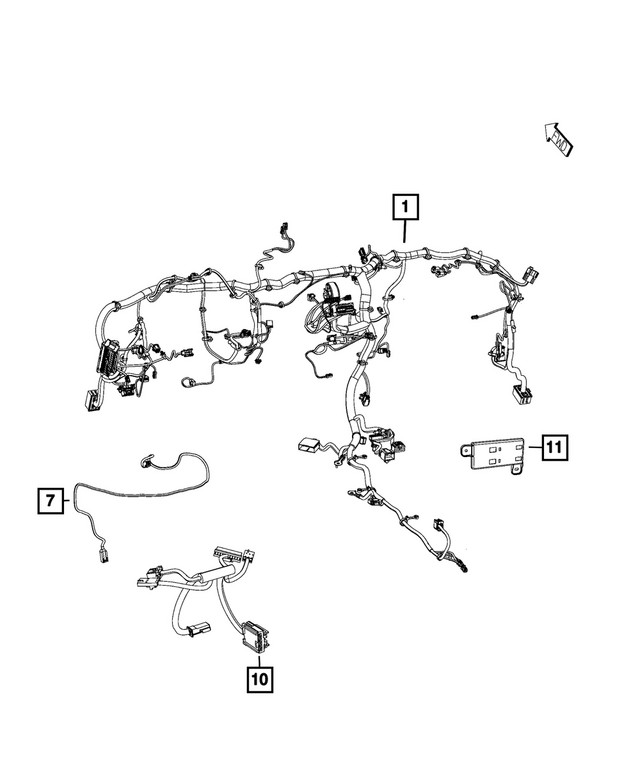 68166004AB - Electrical: Satellite Radio Cable for Mopar Image image