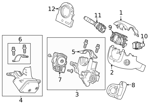 Shroud, Switches & Levers for 2017 Honda Accord #1