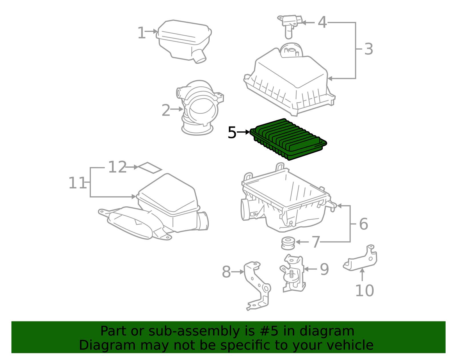 17801-YZZ02 - Air Filter 2007-2017 Toyota | Longo Toyota Parts