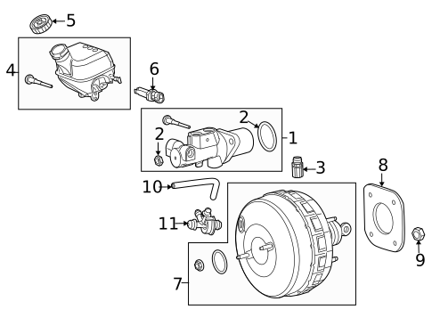 Master Cylinder - Components On Dash Panel for 2006 Chrysler PT Cruiser #0