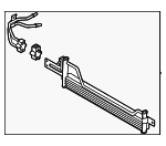 25400T6100 - Cooling System: Oil Cooler Assembly for Genesis: GV80, GV80 Coupe Image