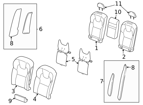 Rear Seat Components for 2022 Volvo XC60 #7