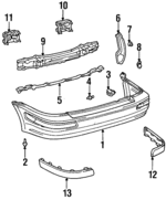 5215916923 - Body: Bumper Cover for Toyota: Tercel Image
