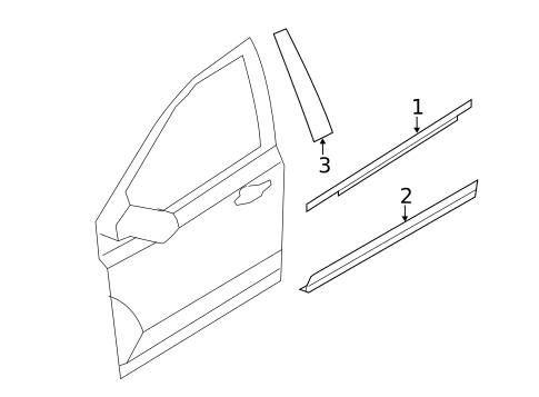 Exterior Trim - Front Door for 2012 Ford Edge #0