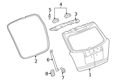 Gate & Hardware for 2008 Saturn Vue #0