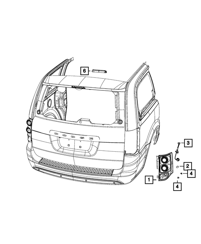 68100219AA - Electrical: Taillamp Wiring for Mopar Image