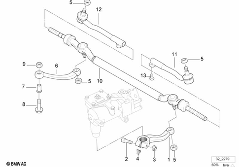 Steering System Connectors for 1995 BMW 740i #0