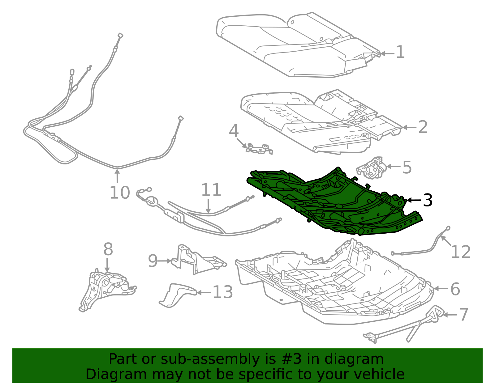 Seat Frame - Structure and Safety OEM Certified | AutoNation Parts
