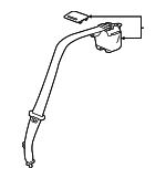 19355970 - : Shale Rear Seat Center Retractor Side Belt for GM Image