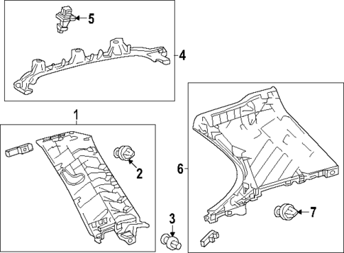 Interior Trim - Quarter Panels for 2025 Lexus TX350 #1