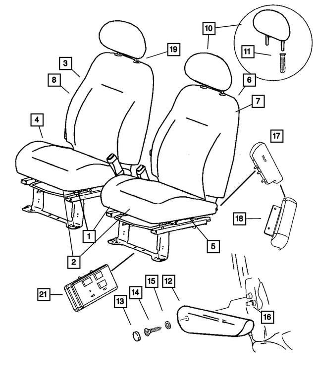 MW09MF1 - : Seat Armrest, Left for Mopar Image