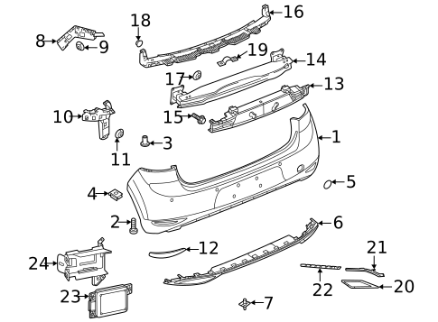 Bumper & Components - Rear for 2020 Volkswagen Golf #0