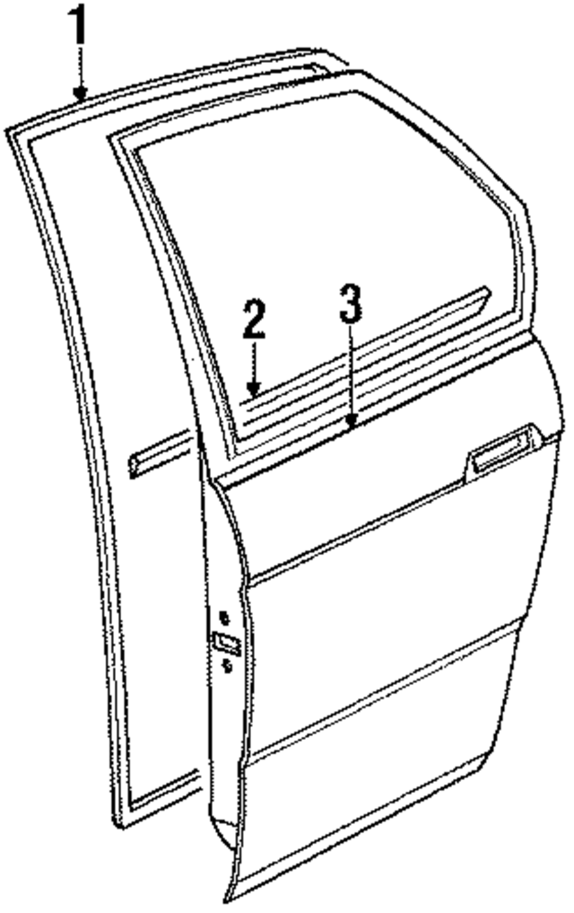 8282001M03 - Body: Belt Weather-Strip for Nissan: Pulsar NX Image
