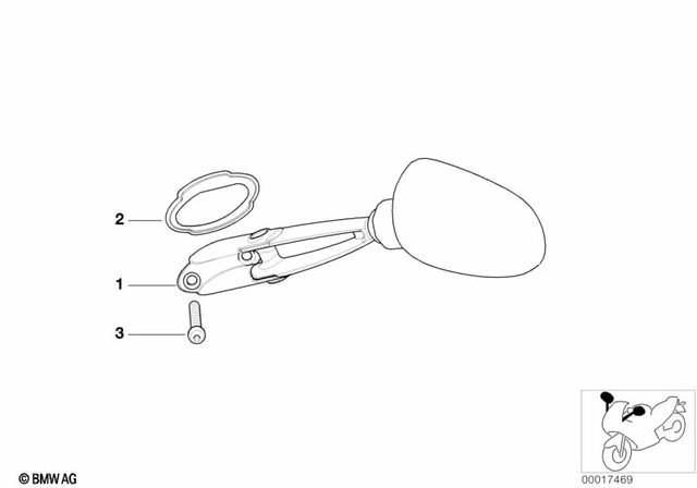 51162328247 - : Mirror Left for BMW-Motorrad Image