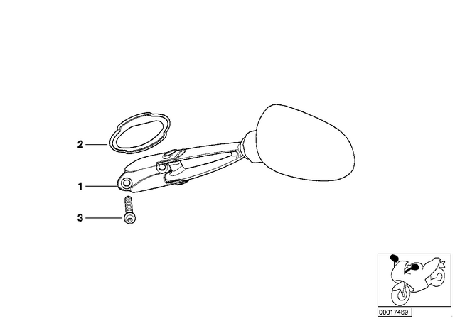 51162328248 - : Mirror Right for BMW-Motorrad Image