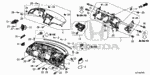 77466SMA000 - Interior/Bumper: SEAL, FR. INSTRUMENT for Honda Image