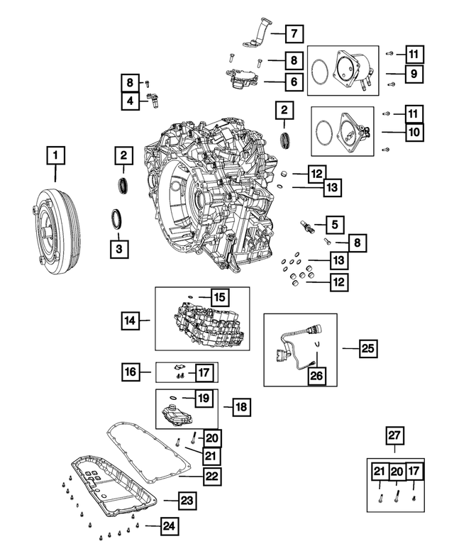 5189845AA - CVT2; Variable Speed; Automatic Transaxle: Bolt for Mopar Image image