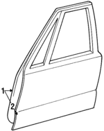 25659650 - Body: Door Shell for Oldsmobile: 88, 98, LSS, Regency Image