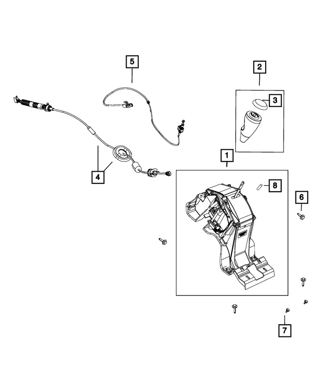 68183723AA - 6F24; 6-Speed; Automatic Transaxle: Gear Shift Knob Cap for Mopar Image