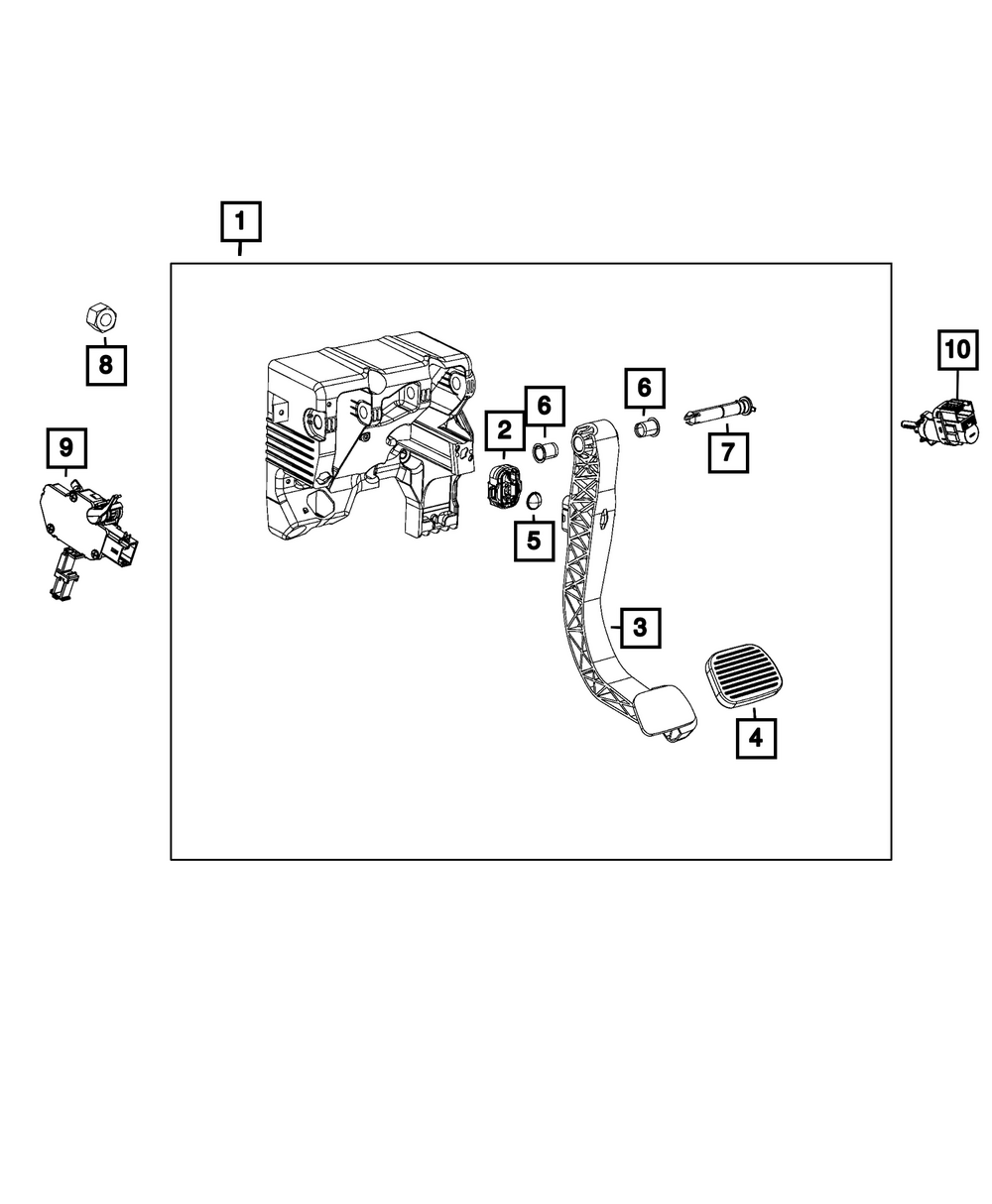 Pedal Shaft Bushing - Mopar (68095279AA)