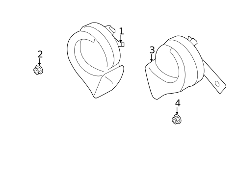 Horn for 2013 Nissan Murano #0