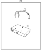 5064020AJ - Mopar Accessories - Component Parts: Satellite Receiver for Chrysler: Pacifica, PT Cruiser, Sebring, Town &amp; Country | Dodge: Caravan, Grand Caravan, Neon, Ram 1500, Ram 2500, Ram 3500, Stratus | Jeep: Liberty, Wrangler Image