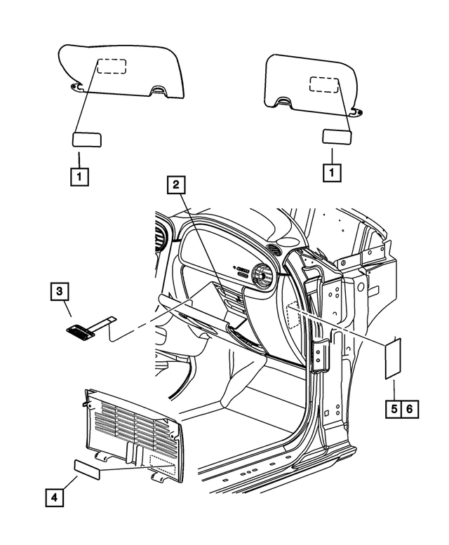 5023540AA - Labels All Vehicle Locations: Air Bag Warning Label for Mopar Image