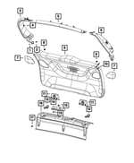 6TS83DX9AA - : Lift-Gate Trim Upper Panel for Jeep: Compass Image