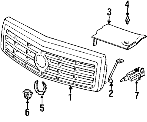 Grille & Components for 1998 Cadillac Eldorado #0