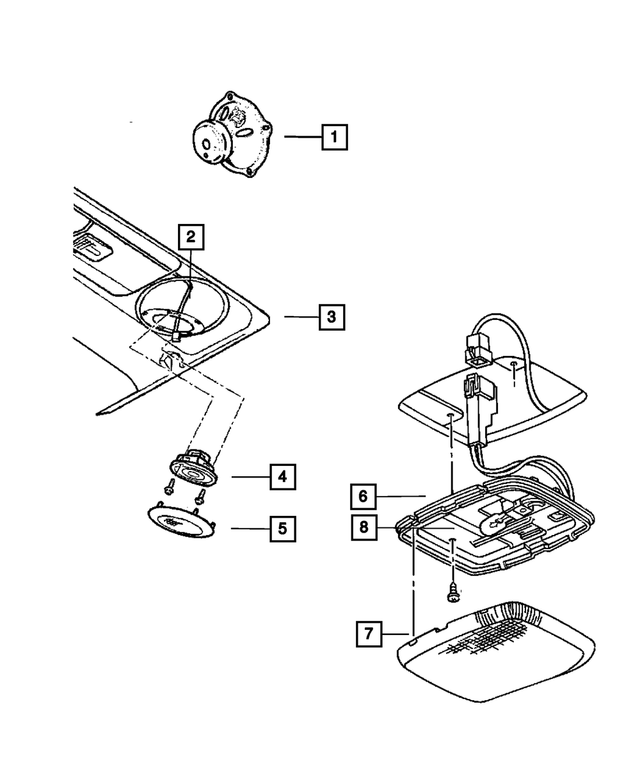« 56008795AG – Instrument Panel and Radios and Consoles : Panneau D`instruments Haut-parleur, Panneau D'instruments pour Mopar Image »