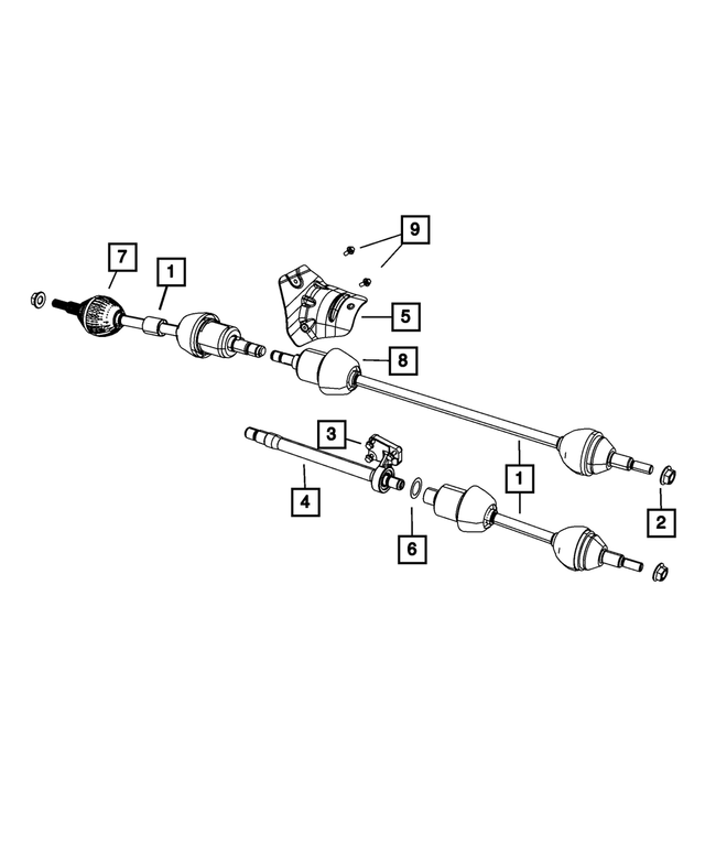 « 68068673AA –  : Transmission Avant Arbre, Côté Droit pour Mopar Image »