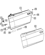 68586325AA - : Front Door Outer Repair Panel, Left for Mopar Image