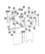 68321045AC - : B Pillar Inner Panel, Left for Mopar Image