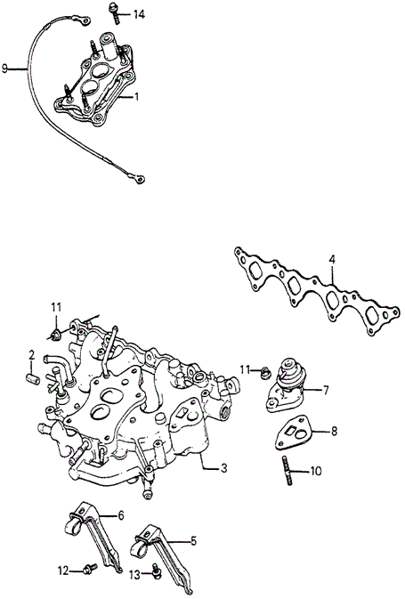 Carburetor Insulator  - Intake Manifold for 1984 Honda Accord #0