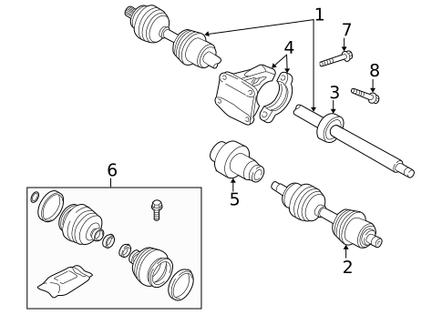 Drive Axles for 2006 Volvo S80 #0