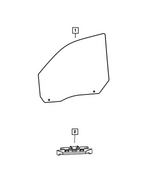 68700437AA - Glass: Front Door Glass, Left for Dodge: Ram 1500, Ram 2500, Ram 3500 | Ram: 1500, 1500 Classic, 2500, 3500 Image