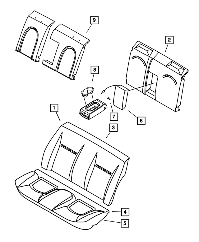 WT391DVAA - Interior Trim: Rear Seat Center Armrest for Mopar Image