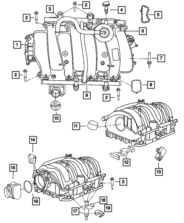 « 4591846BA – Engine 5.7L Eight Cylinder [EZB] : Admission Collecteur pour Mopar Image »