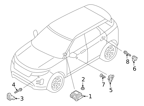 Air Bag Components for 2022 Land Rover Range Rover Evoque #1