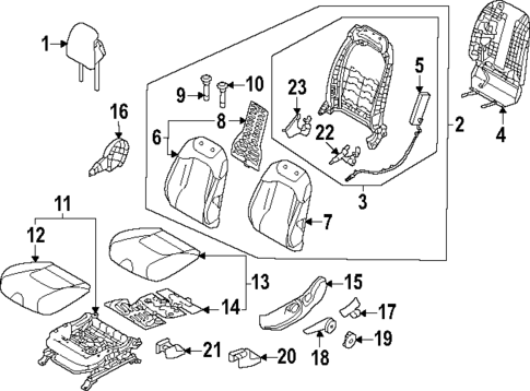 Driver Seat Components for 2024 Kia Sportage #0