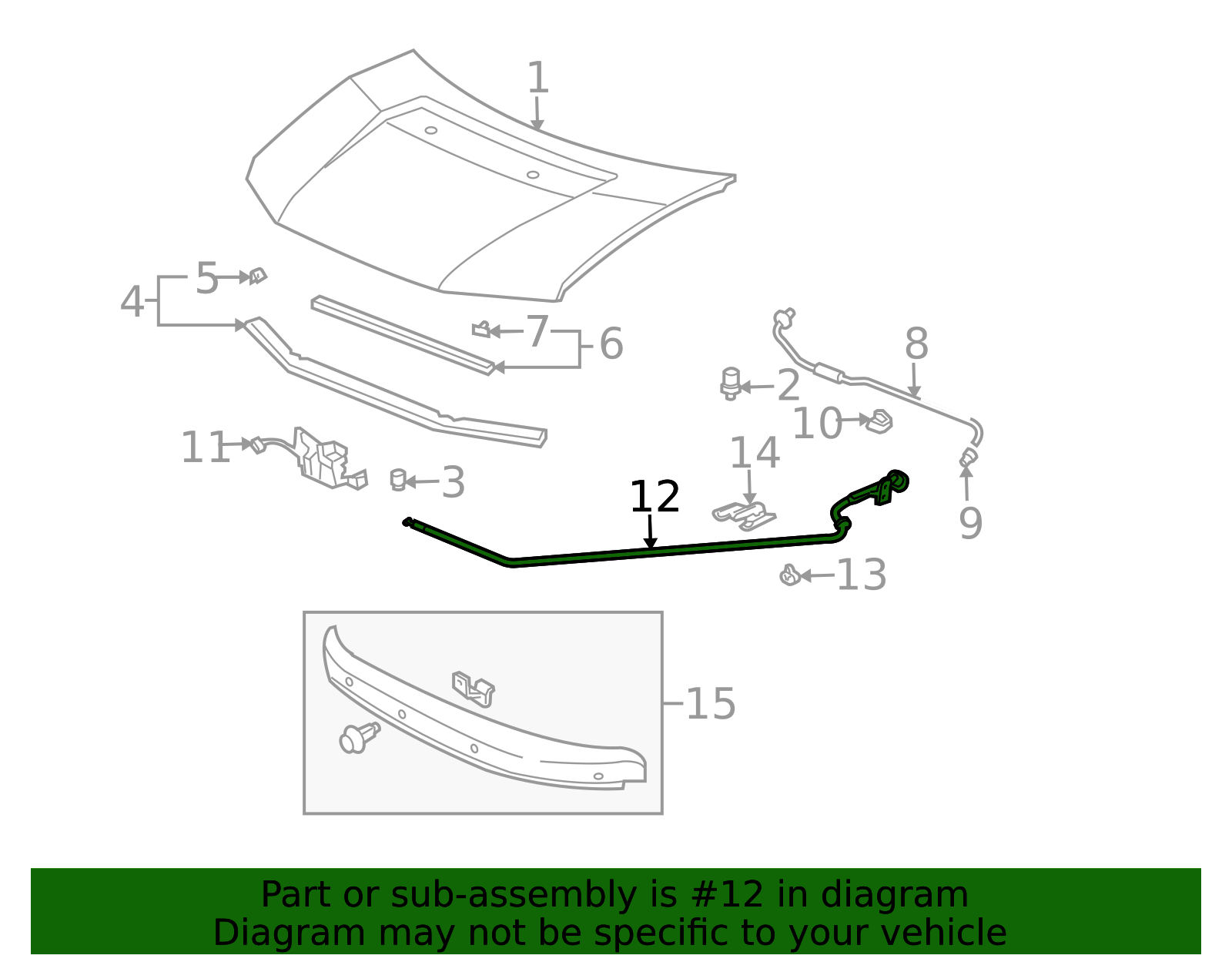 2003-2008 Honda Element Release Cable 74130-SCV-A00ZA | Honda