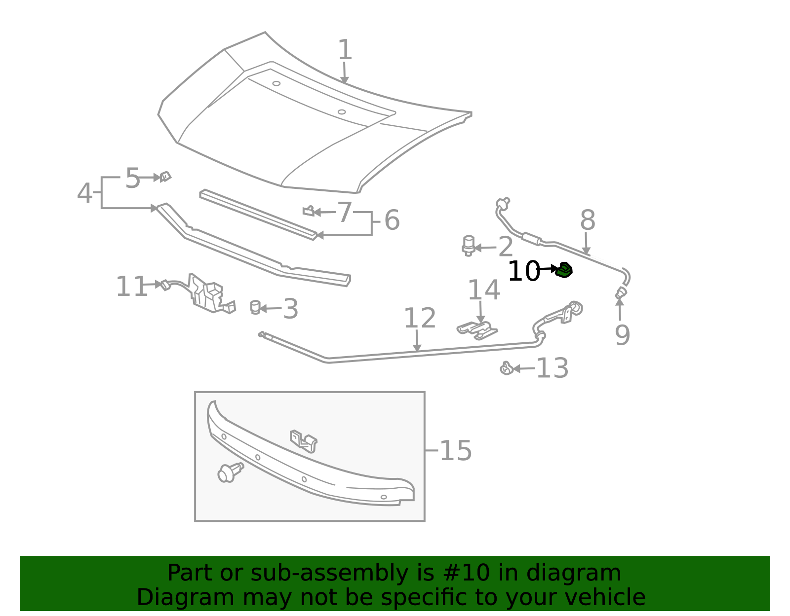 2002-2016 Honda Hood Prop Rod Retainer 90602-S2K-003 | OEM Parts Online
