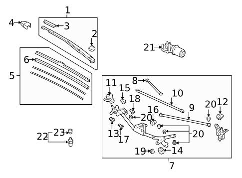 Wiper Components for 2010 Honda Civic #1