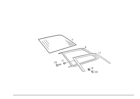 Rear-Side Window for 1989 Mercedes-Benz 300TE #1