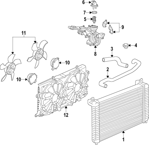 Radiator & Components for 2019 Chevrolet Silverado 1500 #6