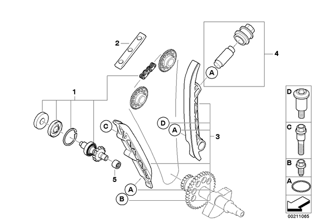 11317715448 - : Set, Timing Chain/Water Pump Shaft for BMW-Motorrad Image