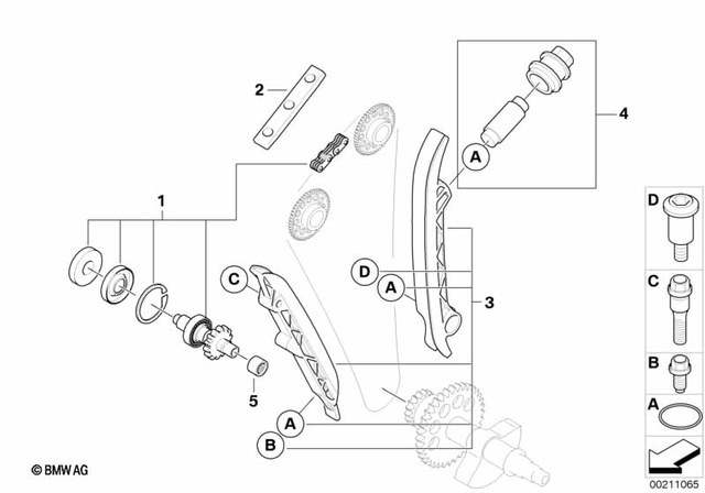 11317715448 - : Set, Timing Chain/Water Pump Shaft for BMW-Motorrad Image