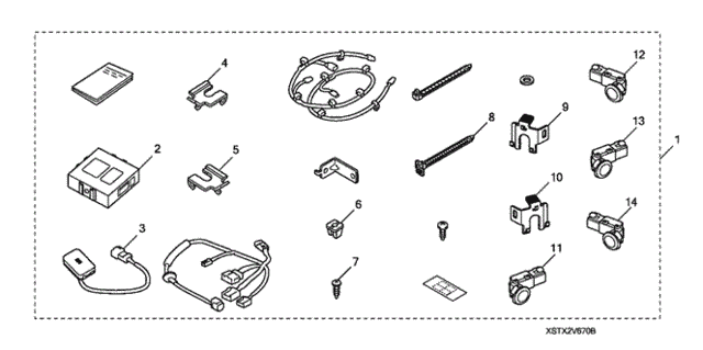 Back-UP Sensor & Attachment (2) for 2011 Acura MDX #0