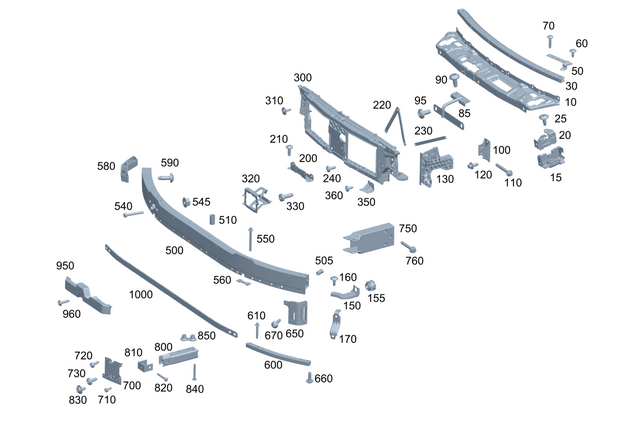 206622430064 - Front-End Assembly, Front Panel: Holder for Mercedes-Benz Image image